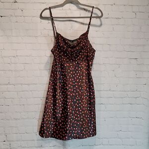 Delicates black polka dot chemise
